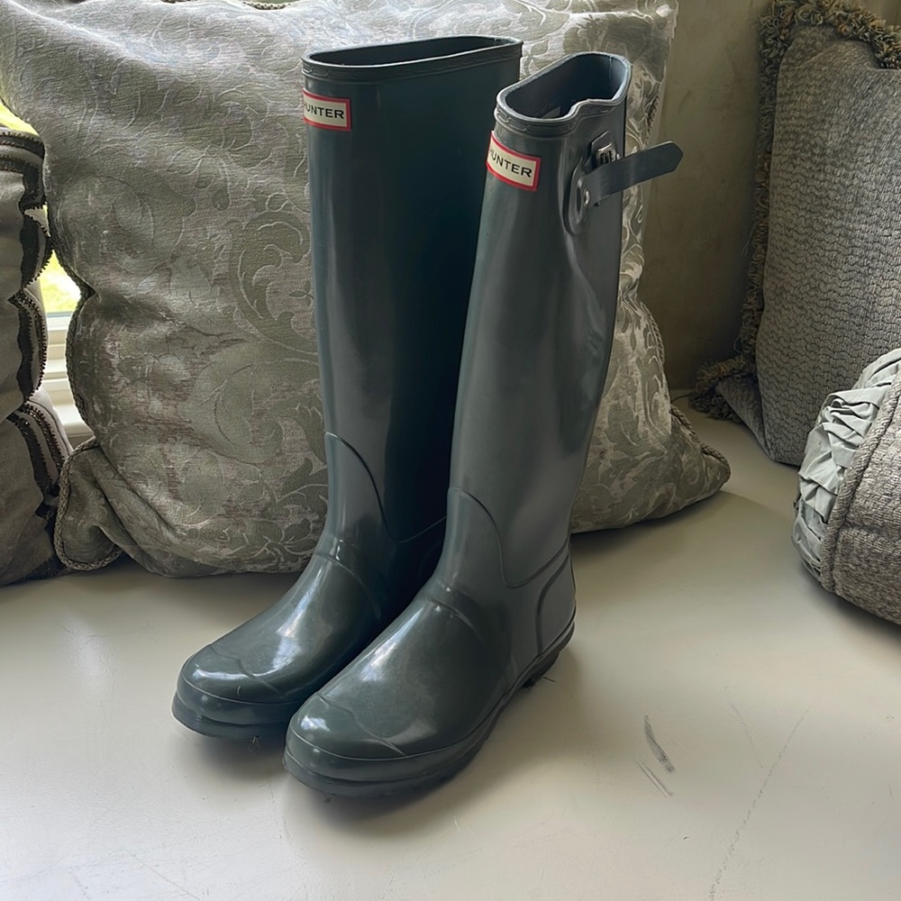 Hunter Gray Rain Boot original tall
